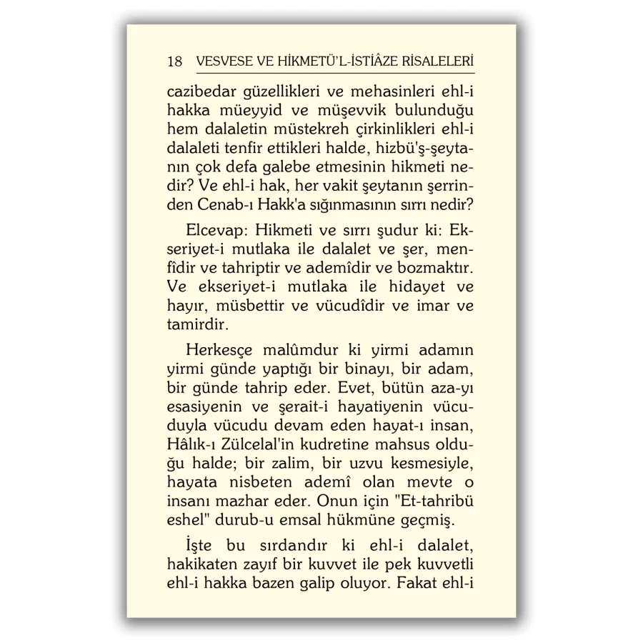 Vesvese ve Hikmetü'l-İstiaze Risalesi (Orta Boy) - Görsel 4